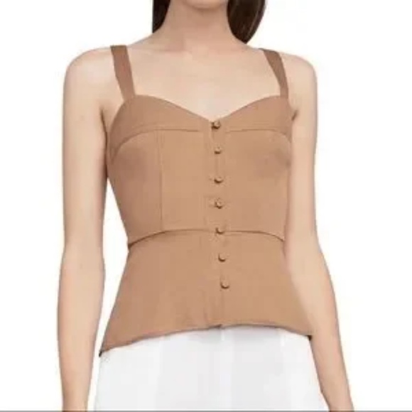 BCBGMAXAZRIA • ‘Jonesy’ Button Up Peplum blouse - Picture 1 of 8